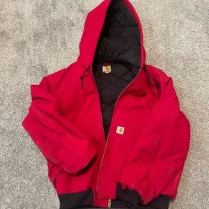 Carhartt J140 RED jacket, size L **GREAT CONDITION**